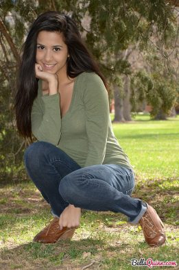 bella quinn teases and poses in the tree 6