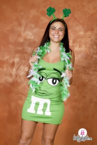kaley kade as green mm for st pattys day