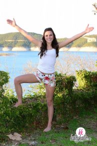 kaley kade enjoys the summer breeze 2