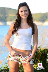 kaley kade enjoys the summer breeze 3